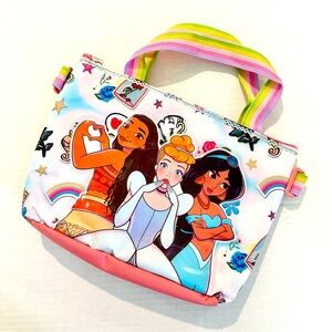 NWOT Disney Three Princess Moana Cinderella Jasmine‎ Insulated Lunch Tote